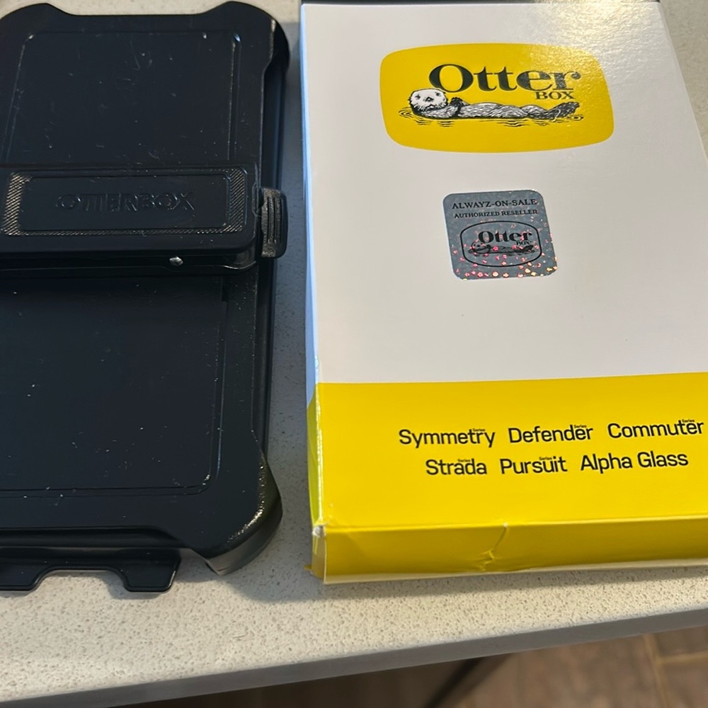 OtterBox Black Phone Case with Yellow Box